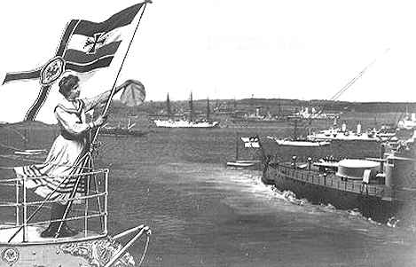 Portsmouth Harbour German Postcard