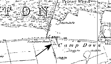 1870 map Camp Down