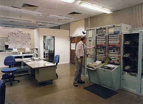 Jim Boswell checking the equipment