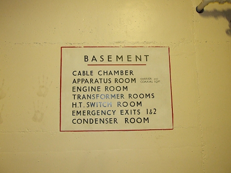 Basement sign