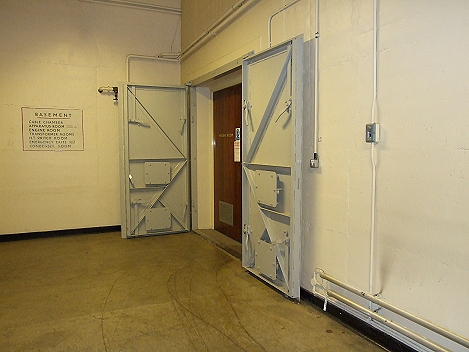 Engine room blast door