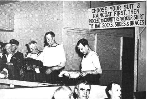 Cosham demob centre - 1945