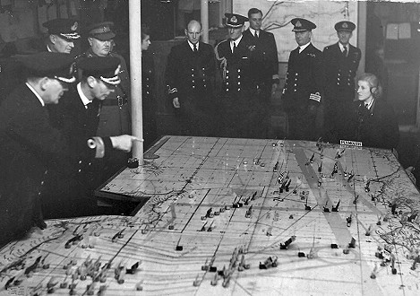 King's visit to the Plotting Room