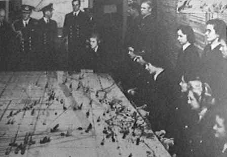 Naval plotting room and King George VI
