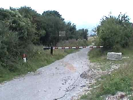 Access road to the tunnel below Fort Southwick