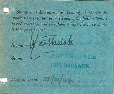 back of pass
