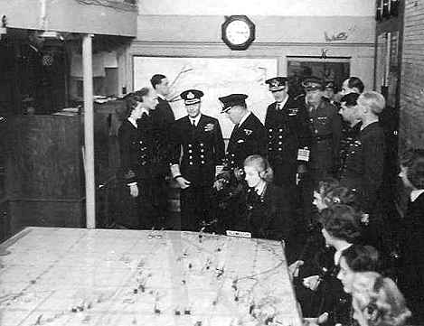 King George VI in the Plotting Room